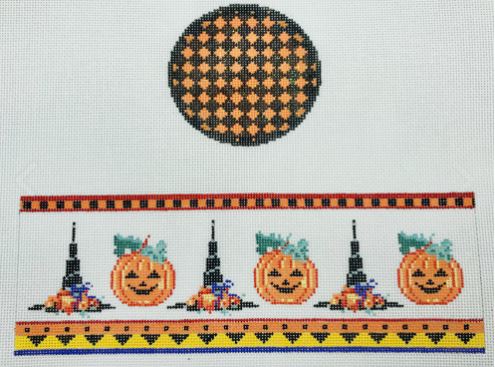 click here to view larger image of Hats and Pumpkins Box (hand painted canvases)