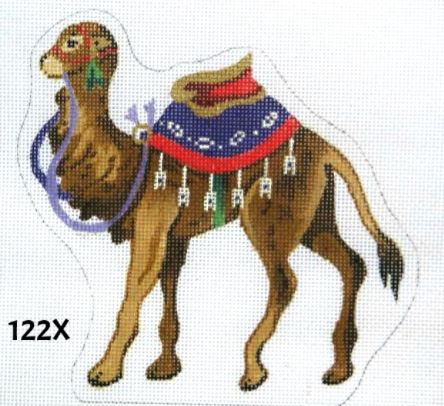 click here to view larger image of Nativity - Standing Camel/ Red & Purple Trappings (hand painted canvases)