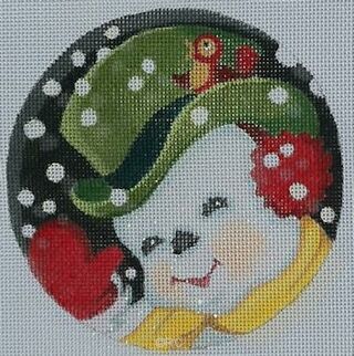 click here to view larger image of Snowman Circle (hand painted canvases)
