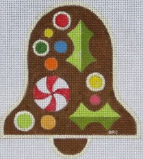 click here to view larger image of Gingerbread Bell (hand painted canvases)