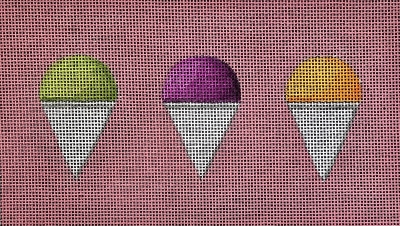 click here to view larger image of Sno Cone Pink Background (hand painted canvases)