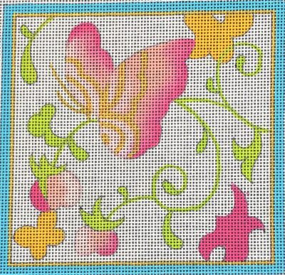 click here to view larger image of Lily Butterfly Floral  18M (hand painted canvases)