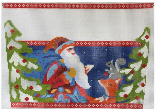 click here to view larger image of Cuff/Jacobean Santa w/Fox (hand painted canvases)