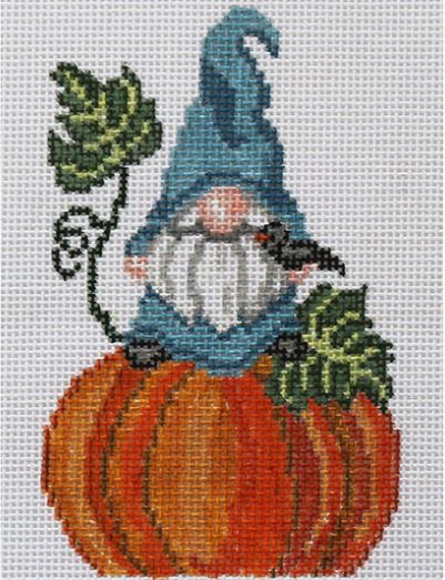 click here to view larger image of Gnome - Pumpkin (hand painted canvases)