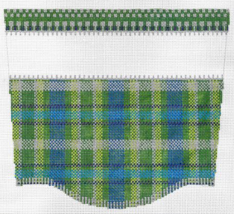 click here to view larger image of Green Plaid Cuff (hand painted canvases)