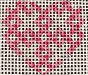 click here to view larger image of Diamond Lattice Heart (hand painted canvases)