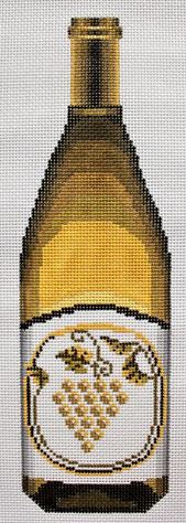 click here to view larger image of White Wine Bottle (hand painted canvases)