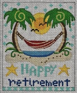 click here to view larger image of Happy Retirement - Hammock (hand painted canvases)