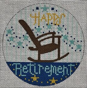 click here to view larger image of Happy Retirement - Rocking Chair (hand painted canvases)