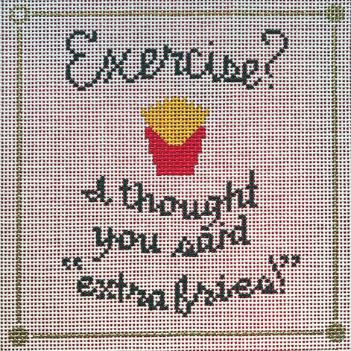click here to view larger image of Exercise ? Fries (hand painted canvases)