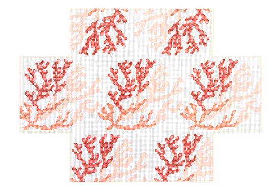 click here to view larger image of Coral Brick Cover - Coral (printed canvas)