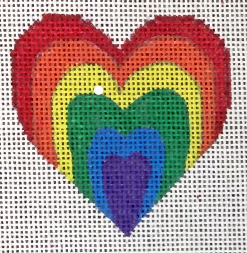 click here to view larger image of Heart Rainbow II (hand painted canvases)