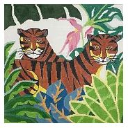 click here to view larger image of Twin Tigers (hand painted canvases)