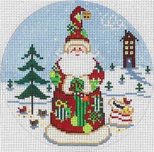 click here to view larger image of Patchwork Santa (hand painted canvases)