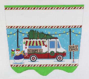 click here to view larger image of Ice Cream Truck and Snowman (hand painted canvases)
