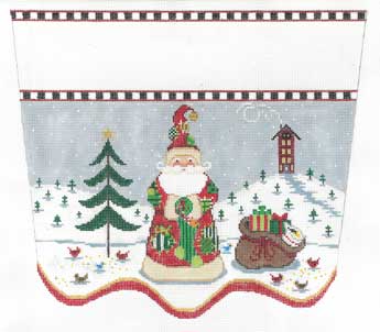 click here to view larger image of Patchwork Santa (hand painted canvases)