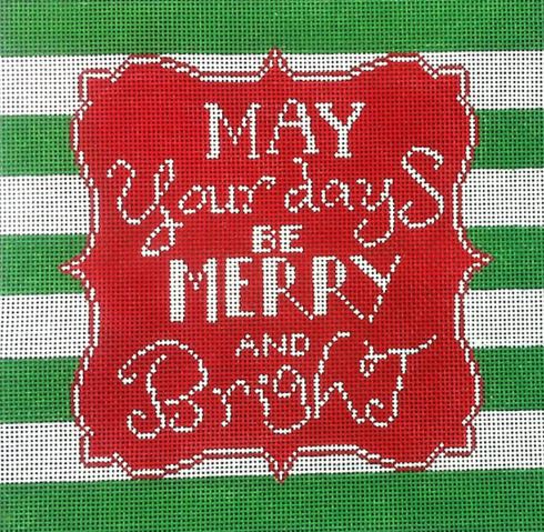 click here to view larger image of May Your Days Be Merry and Bright (hand painted canvases)
