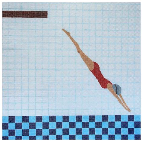 click here to view larger image of Diving II (hand painted canvases)