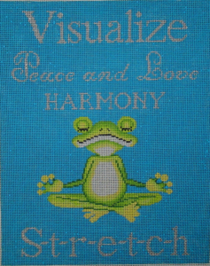 click here to view larger image of Yoga Frog (hand painted canvases)