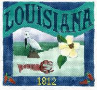 click here to view larger image of Postcard - Louisiana (hand painted canvases)