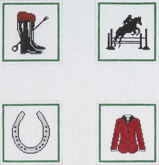 click here to view larger image of Equestrian (hand painted canvases)