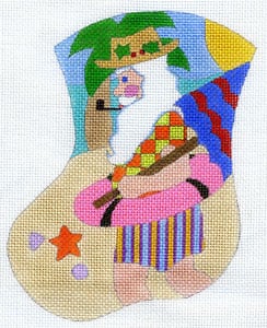 click here to view larger image of Beached Santa (hand painted canvases)