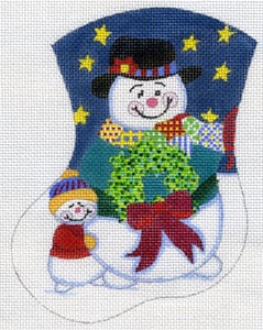click here to view larger image of Sidney Snowman (hand painted canvases)