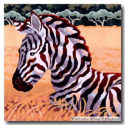 click here to view larger image of Squares - Zebra Foal (hand painted canvases)