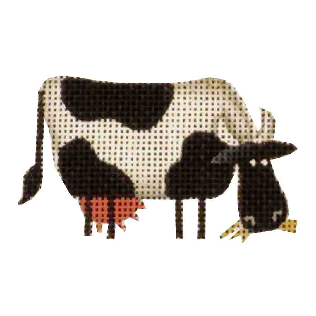 click here to view larger image of Mini Cow - Right (hand painted canvases)