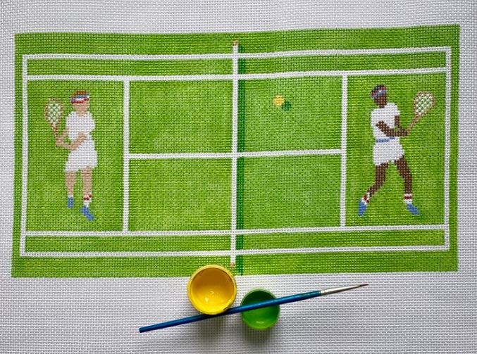 click here to view larger image of Tennis Match (hand painted canvases)