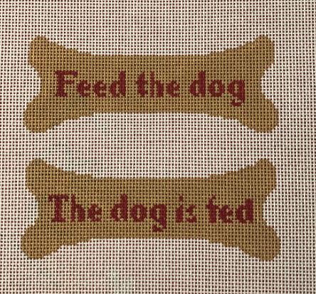 click here to view larger image of Feed the Dog - Dog is Fed (hand painted canvases)