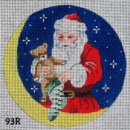 click here to view larger image of Santa/Teddy/Crescent Moon (hand painted canvases)