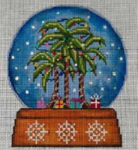click here to view larger image of Palm Tree Snow Globe (hand painted canvases)