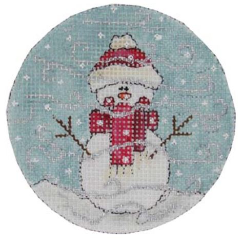 click here to view larger image of Snowman in a Blizzard (hand painted canvases)