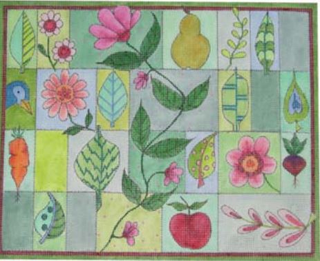 click here to view larger image of Botanical I (hand painted canvases)