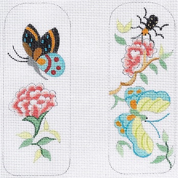 click here to view larger image of Glasses Case - Chinese Butterflies  (hand painted canvases 2)