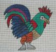 click here to view larger image of Rooster Ornament (hand painted canvases)