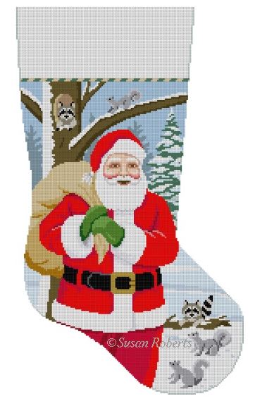 click here to view larger image of Stocking - Santa Passing By (hand painted canvases)