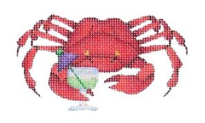 click here to view larger image of By the Sea - Crab with Drink (hand painted canvases)