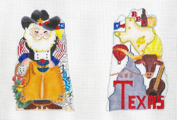 click here to view larger image of Texas Santa (hand painted canvases)