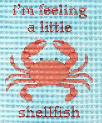 click here to view larger image of I’m Feeling a Little Shellfish - Crab  (hand painted canvases)