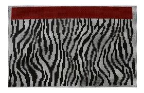 click here to view larger image of Clutch Black/Red Zebra Print  (hand painted canvases)