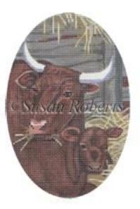 click here to view larger image of Cow and Calf (hand painted canvases)