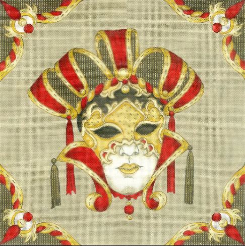 click here to view larger image of Venetian Carnival Mask/Female (hand painted canvases)