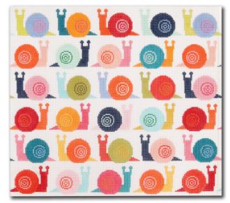 click here to view larger image of Colorful Snails   KR-PL-09 (hand painted canvases)