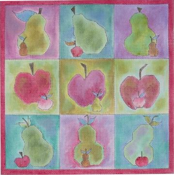 click here to view larger image of Pears and Apples (hand painted canvases)