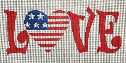 click here to view larger image of Love USA (hand painted canvases)