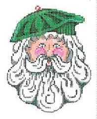 click here to view larger image of Santa in Green Beret (hand painted canvases)