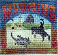 click here to view larger image of Postcard - Wyoming (hand painted canvases)