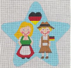 click here to view larger image of Germany Star 2 (hand painted canvases)